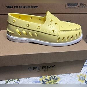 Sperry Yellow Vented Slip-On floating boat shoe